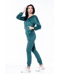 Trening Fermoar Catifea Nicole Verde