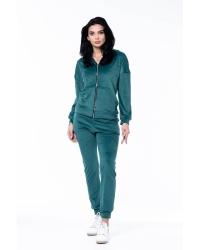 Trening Fermoar Catifea Nicole Verde