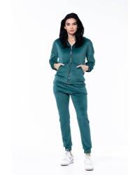 Trening Fermoar Catifea Nicole Verde